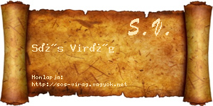 Sós Virág névjegykártya
